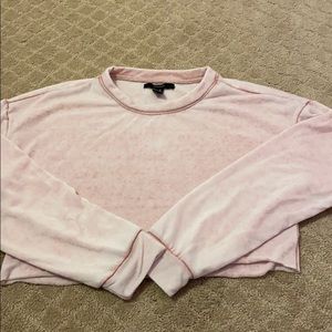 pink long sleeve crop top